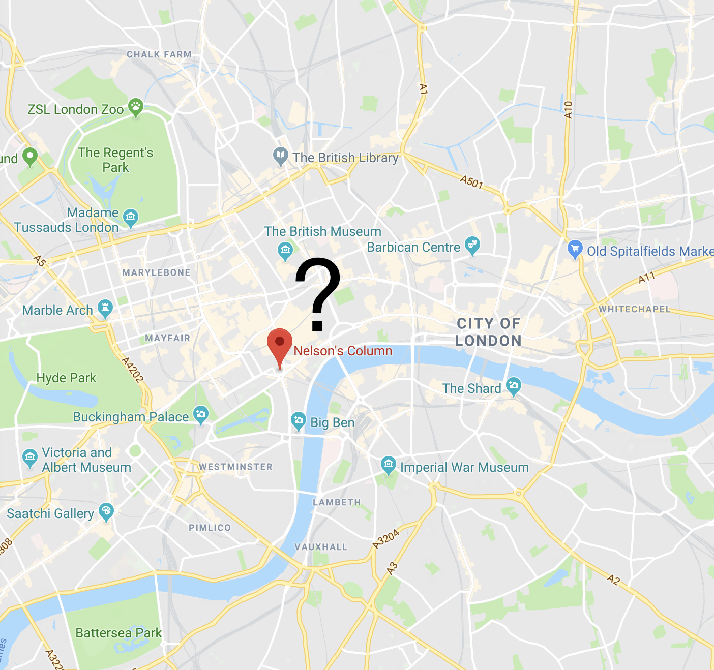 A map of London.